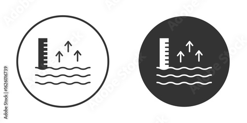 sea level icon flat. Illustration isolated vector sign symbol