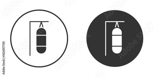 Punching bag icon flat. Illustration isolated vector sign symbol