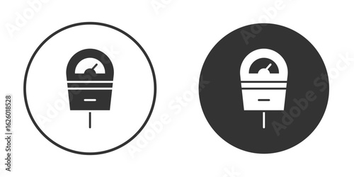 Parking meter icon flat. Illustration isolated vector sign symbol
