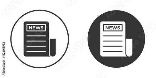 News icon flat. Illustration isolated vector sign symbol