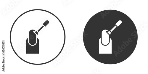 Manicure icon flat. Illustration isolated vector sign symbol