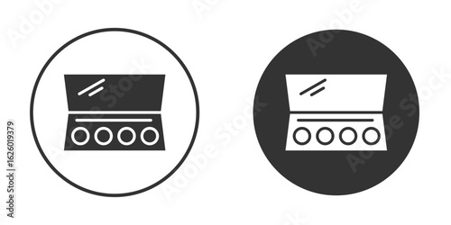 Makeup palette icon flat. Illustration isolated vector sign symbol