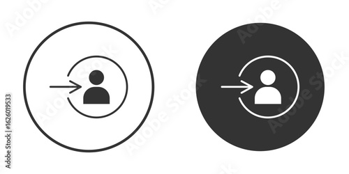 Login icon flat. Illustration isolated vector sign symbol