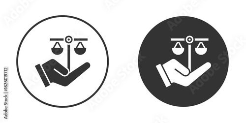 Law icon flat. Illustration isolated vector sign symbol