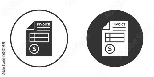Invoice icon sign symbol and flat style for app, web and digital design.