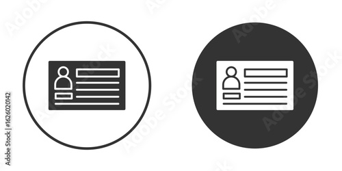 ID card icon flat. Illustration isolated vector sign symbol