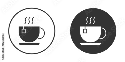 Hot tea icon flat. Illustration isolated vector sign symbol