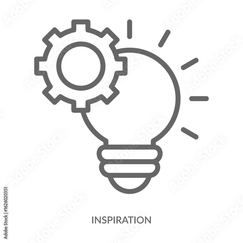 Inspiration Icon Line Style. Design Vector Illustration