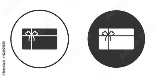 Gift card icon flat. Illustration isolated vector sign symbol
