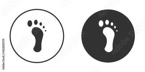 Footprint icon flat. Illustration isolated vector sign symbol