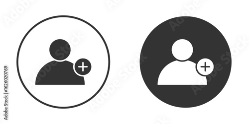 Follower icon flat. Illustration isolated vector sign symbol