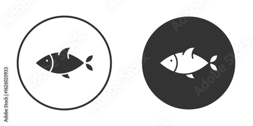 Fish icon flat. Illustration isolated vector sign symbol