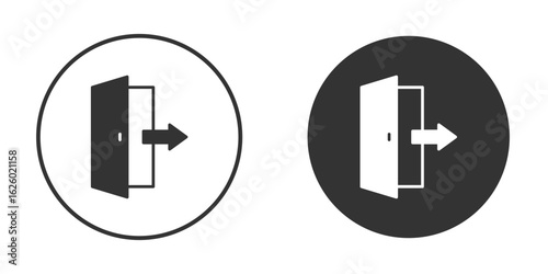 Exit icon flat. Illustration isolated vector sign symbol