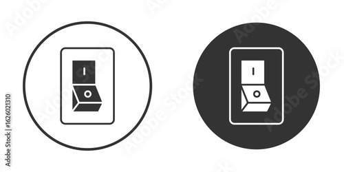 Electric switch icon flat. Illustration isolated vector sign symbol