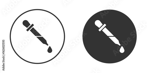 Dropper pipette icon flat. Illustration isolated vector sign symbol