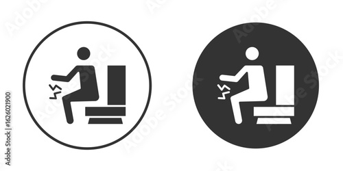 Diarrhea icon flat. Illustration isolated vector sign symbol