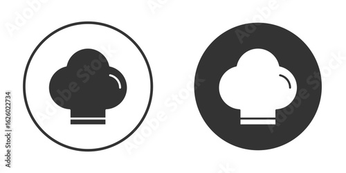 Chef hat icon flat. Illustration isolated vector sign symbol