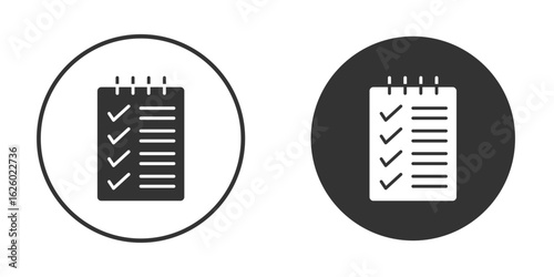 Check list icon flat. Illustration isolated vector sign symbol