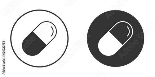 Capsule icon flat. Illustration isolated vector sign symbol