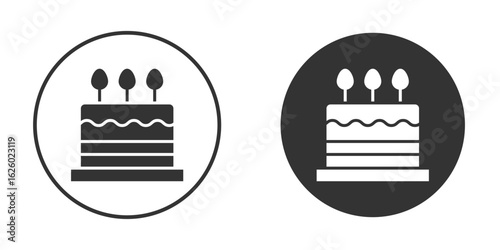 Cake icon flat. Illustration isolated vector sign symbol