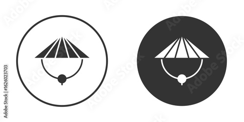 Bamboo hat icon flat. Illustration isolated vector sign symbol