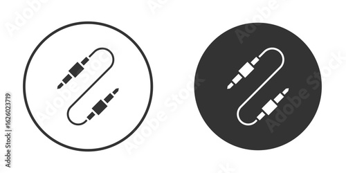 Audio Cable icon flat. Illustration isolated vector sign symbol