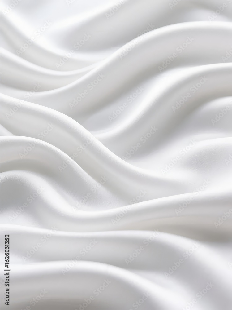 Fototapeta premium Smooth White Fabric with Gentle Ripples