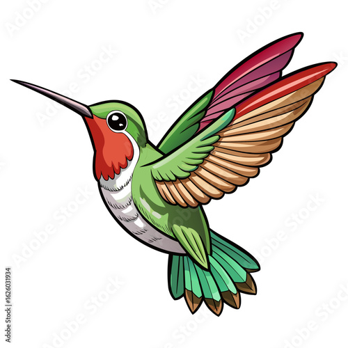 hummingbird and flower
