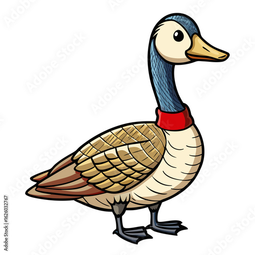 duck on white background