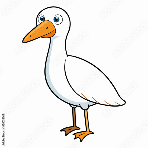 white goose isolated on white background