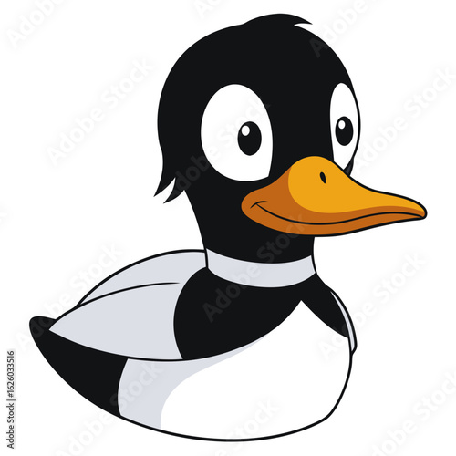 vector illustration of a cartoon duck