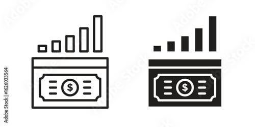 capital gain icon sign symbol and flat style for app, web and digital design.