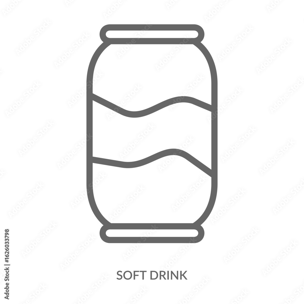 Soft Drink Icon Line Style. Design Vector Illustration Soft Drink Icon Line Style. Design Vector Illustration