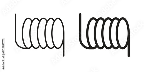 Wire coil icon sign symbol and flat style for app, web and digital design.
