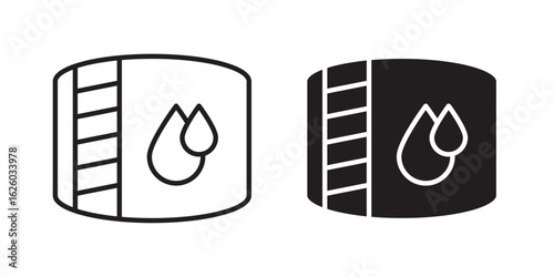Water tank icon sign symbol and flat style for app, web and digital design.