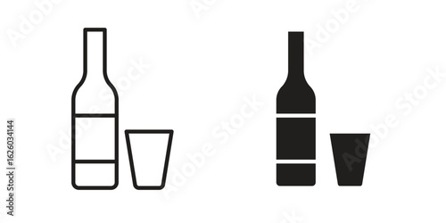 Vodka icon sign symbol and flat style for app, web and digital design.