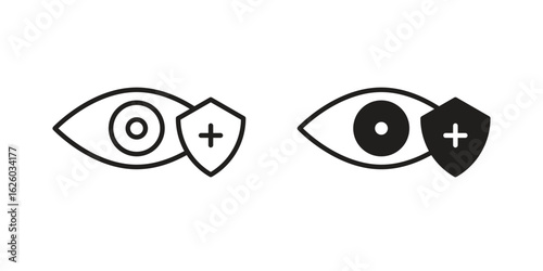 Vision insurance icon sign symbol and flat style for app, web and digital design.