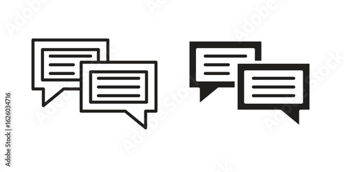 Text chat icon sign symbol and flat style for app, web and digital design.