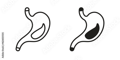 Stomach with Liquids icon sign symbol and flat style for app, web and digital design.
