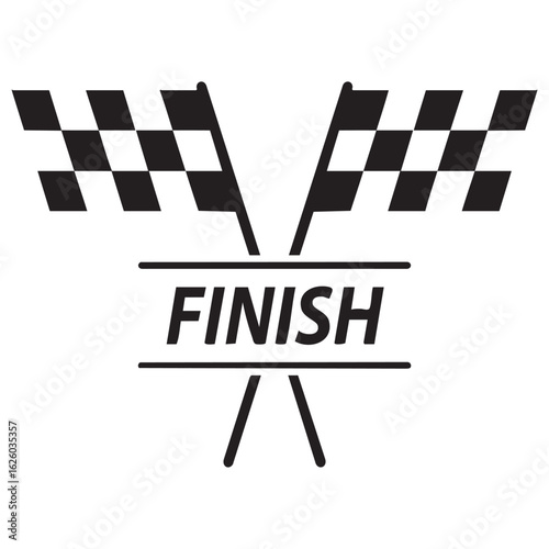 Race flag icon checkered flag logo