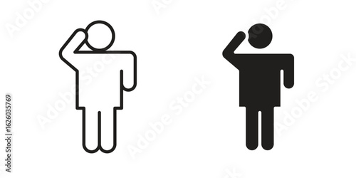 Salute icon sign symbol and flat style for app, web and digital design.