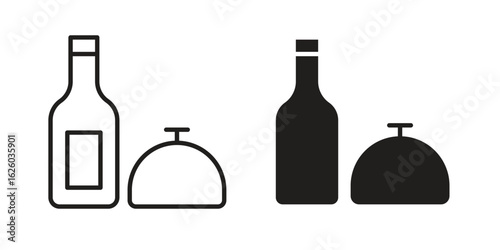 Room service icon sign symbol and flat style for app, web and digital design.