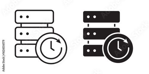 Real time data icon sign symbol and flat style for app, web and digital design.