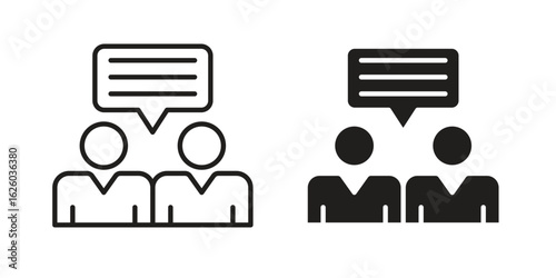 Public opinion icon sign symbol and flat style for app, web and digital design.