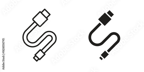 Phone cable icon sign symbol and flat style for app, web and digital design.