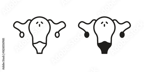 Pelvic inflammatory disease icon sign symbol and flat style for app, web and digital design.