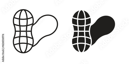Peanut icon sign symbol and flat style for app, web and digital design.