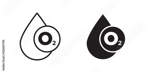 Oxygen O2 icon sign symbol and flat style for app, web and digital design.