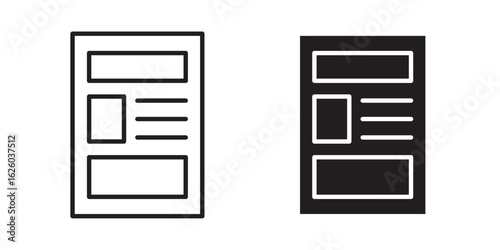 Mood board icon sign symbol and flat style for app, web and digital design.
