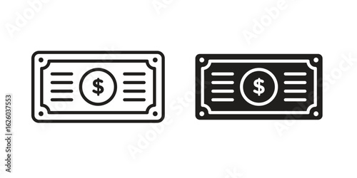 Money icon sign symbol and flat style for app, web and digital design.